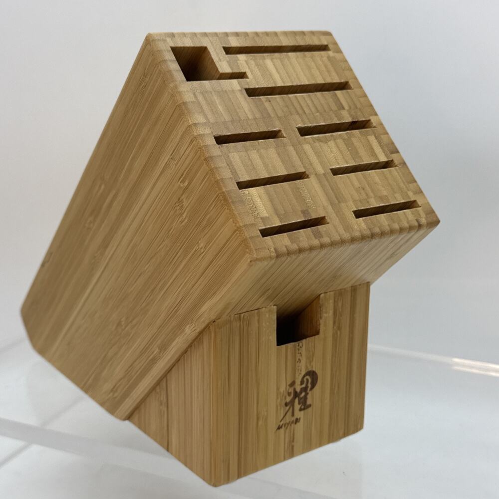 Miyabi 10-Slot Bamboo Knife Block Only - Knives Not Included Excellent Shape
